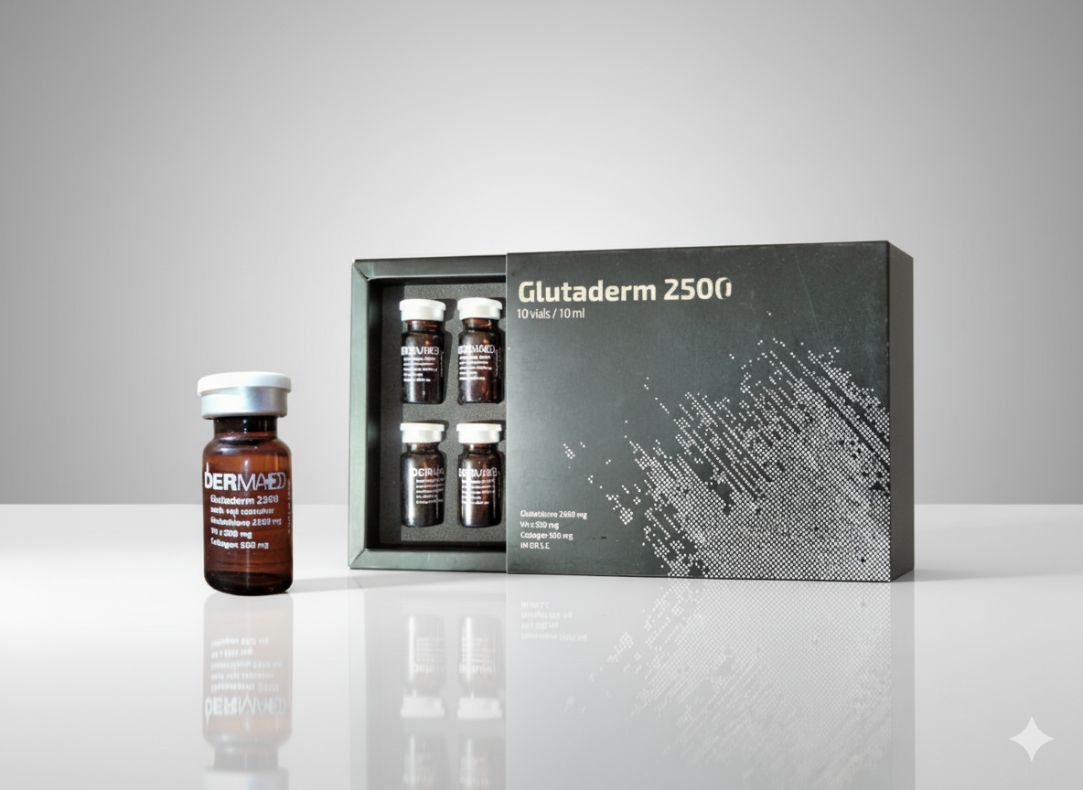DermAD Glutathione 2500 – أمبولات تفتيح البشرة ومكافحة البقع الداكنة