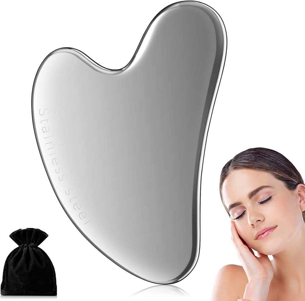 Original Stainless Steel Gua Sha undereye lifting - جواشا ستانلس ستيل الأصلية لشد منطقة تحت العين