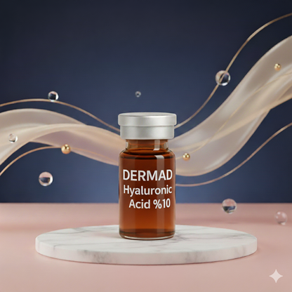 أمبولات هيالورونيك أسيد 10% من DermAD – أفضل سيروم فرنسي للترطيب والامتلاء