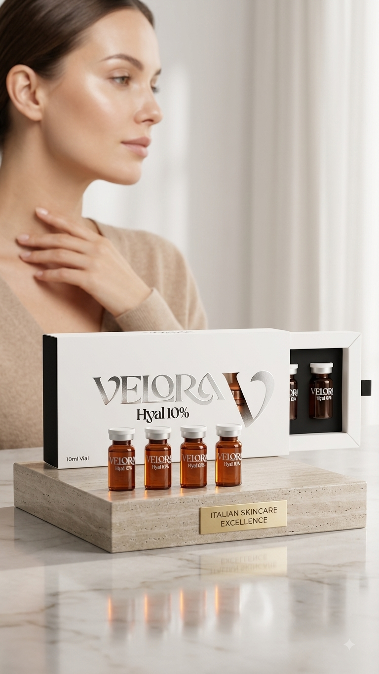 VELORA Hyaluronic Acid 10% Mesotherapy Ampoule – 10ml | Italian Formula